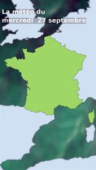 La météo du  mercredi  27 septembre 2023 #météo #weather #daily #france  #lille #calais #amiens #cherbourg #rouen #reims #metz #paris #Strasbourg #brest #rennes #lemans #auxerre #chaumont #belfort #nantes #tours #bourges #chalonsurSaone #larochelle #limog