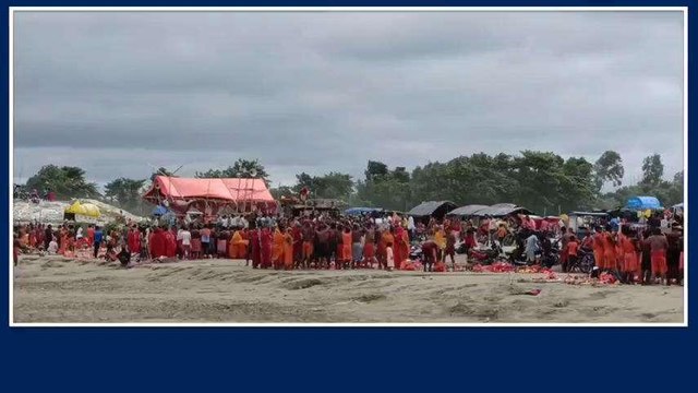 शिवहर: बेलवा में हजारों की संख्या में कांवरिया जलबोझी के लिए पहुंचे, भक्तों में