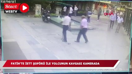 Video herunterladen: Fatih'te İETT şoförü ile yolcunun kavgası kamerada