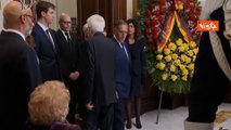 Funerali Napolitano, l'omaggio di Mattarella, Meloni, La Russa e Fontana a Montecitorio