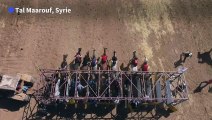 Course de pur-sang arabes dans le nord-est de la Syrie