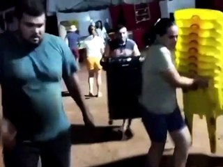 Tempestade destrói estrutura de festejos em cidade nordestina