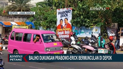 Baliho Dukungan Prabowo-Erick Bermunculan di Jalan Silingawi dan Margonda Depok