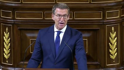 Feijóo finaliza su intervención entre aplausos: "Sé cual es mi deber, con su 'no' o con su 'sí'"