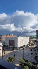Trombe marine sur le lac Michigan près de Racine, Wisconsin