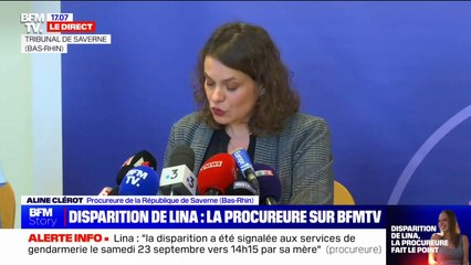 Disparition de Lina: "Sur son itinéraire aucune trace sur la chaussée évoquant un accident de la route", précise la procureure de la République de Saverne