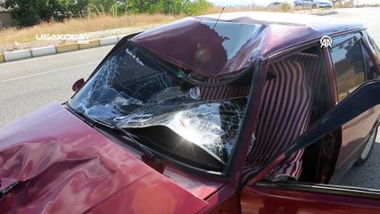 Uşak'ta motosiklet kazası, karı koca çift ağır yaralandı