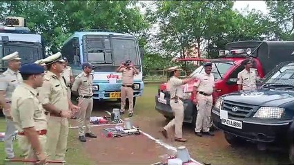 Deputy Inspector General of Police reached Burhanpur and conducted annual inspection