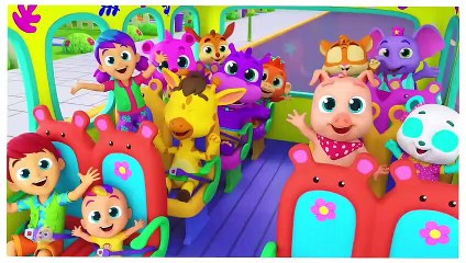 Wheels On The Bus Go Round and Round (School Bus Song)