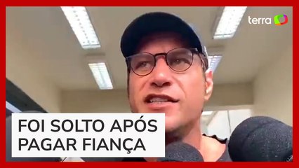 Ex-BBB Diego Alemão critica imprensa ao deixar delegacia no RJ: 'Bando de urubus'