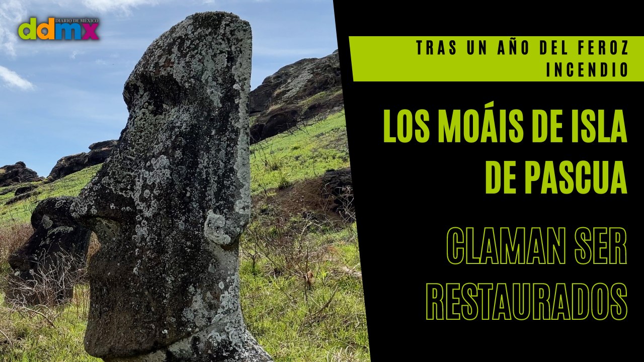 Tras un año del feroz incendio, los moáis de Isla de Pascua claman ser restaurados