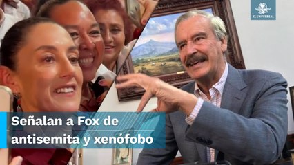 Con comentarios antisemitas, Vicente Fox se lanza contra Sheinbaum otra vez