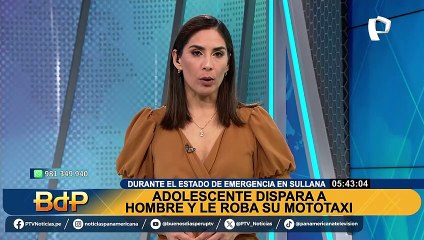 Piura: menor le dispara a hombre para robar su mototaxi durante estado de emergencia en Sullana