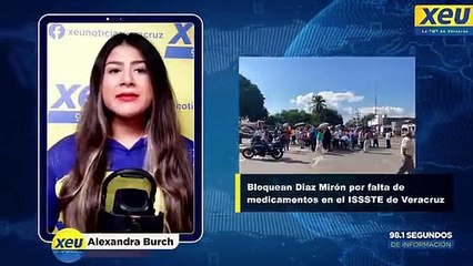 Bloquean Diaz Mirón por falta de medicamentos en el ISSSTE de Veracruz
