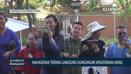 Mahasiswa Politeknik Manado Terima Langsung Turis Tiongkok Di Bandara