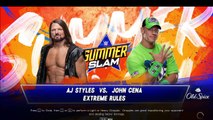 WWE John Cena vs AJ Styles - SummerSlam 2016 LIVE