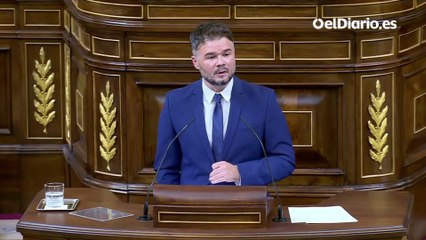 Rufián advierte a Sánchez: "Una amnistía al 1 de octubre debe poner las bases para un nuevo 1 de octubre"
