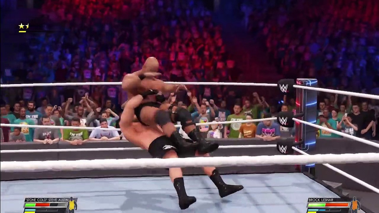 WWE STONE COLD vs BROCK LESNER REVENGE MATCH