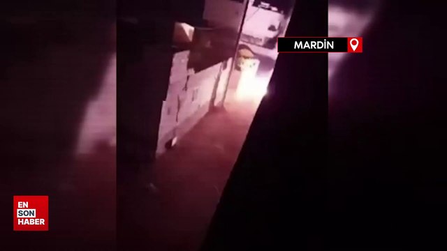 Mardin'de yanan elektrik trafosu korkulu anlar yaşattı