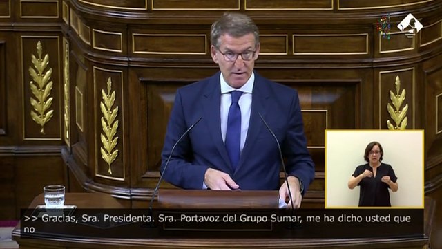 Feijóo responde a Marta Lois (Sumar): Ha dicho usted que venimos a un viaje a ninguna parte, es decir, al espacio, me imagino .