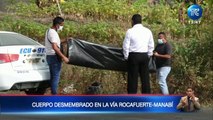 Encuentran cuerpo desmembrado en la vía Rocafuerte - Manabí