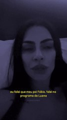 Vídeo: Cleo se pronuncia após críticas ao seu pai, Fábio Jr.