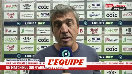 Guion : «Une déception» - Foot - L2 - Bordeaux
