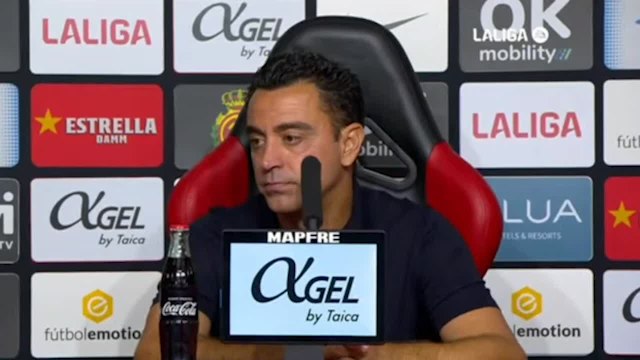 Xavi lamenta los errores defensivos que le han cuestan al Barça dejarse dos puntos en Son Moix