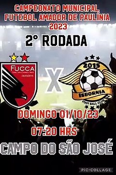 FUCCA X ISBORNIA 2ª RODADA CAMPEONATO AMADOR DE PAULINIA 1ª DIVISÃO