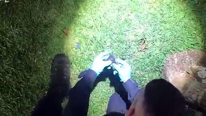 Veja o momento em que Guarda Municipal encontra droga na Praça da Bíblia