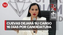 Sandra Cuevas pedirá licencia para iniciar gira de agradecimiento por Cuauhtémoc