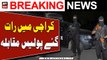 Karachi me raat gaye police muqabla - ARY Breaking News