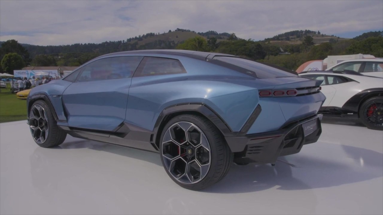 Der Lanzador - Lamborghini enthüllt vollelektrische Studie als mögliches 4. Modell bei The Quail, A Motorsports Gathering