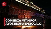 Contingentes en marcha por los normalistas desaparecidos llegan al Zócalo Capitalino