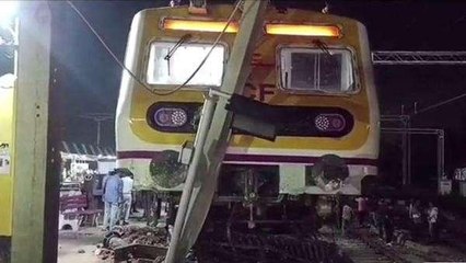 ड्राइवर ने ब्रेक की जगह दबा दिया एक्सीलेटर, आधी रात को पटरी से उतर प्लेटफॉर्म पर चढ़ गई ट्रेन