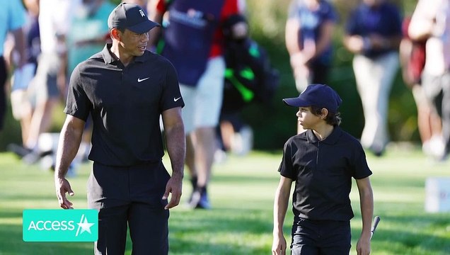 Tiger Woods Caddies For 14-Year-Old Son Charlie Woods As Teen Wins Golf Event