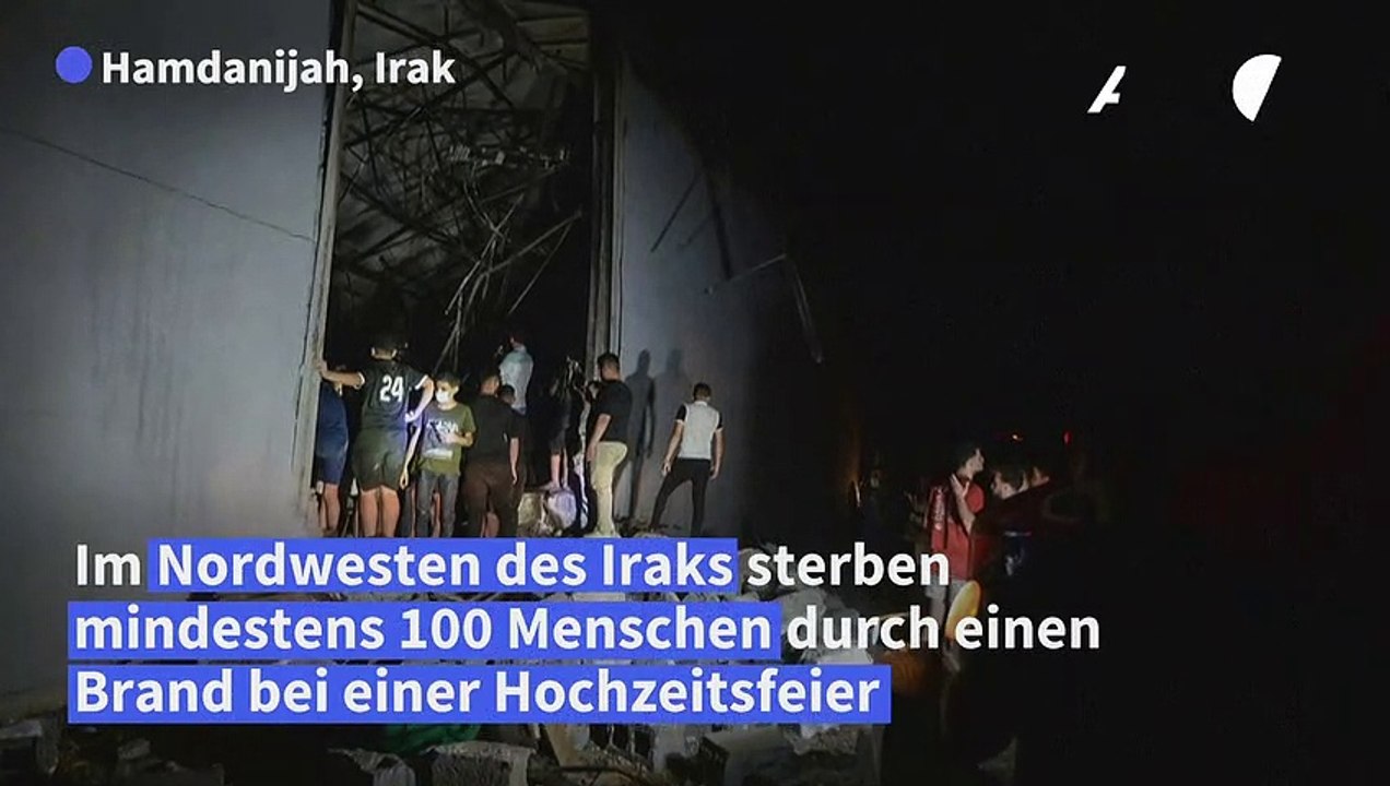Mindestens 100 Tote durch Brand in Festsaal bei Hochzeit im Irak