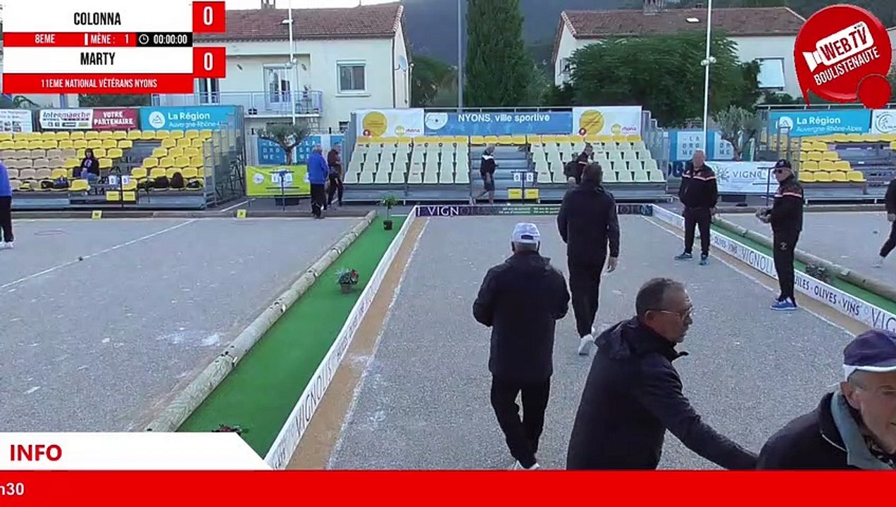 8ème WebTV Nyons : National de pétanque vétéran triplette open 2023