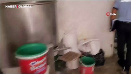 Peynir imalathanesinde korkunç görüntü!