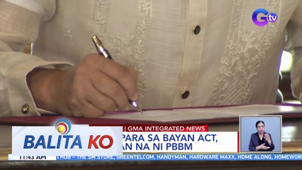 Trabaho Para sa Bayan Act, pinirmahan na ni PBBM | BK