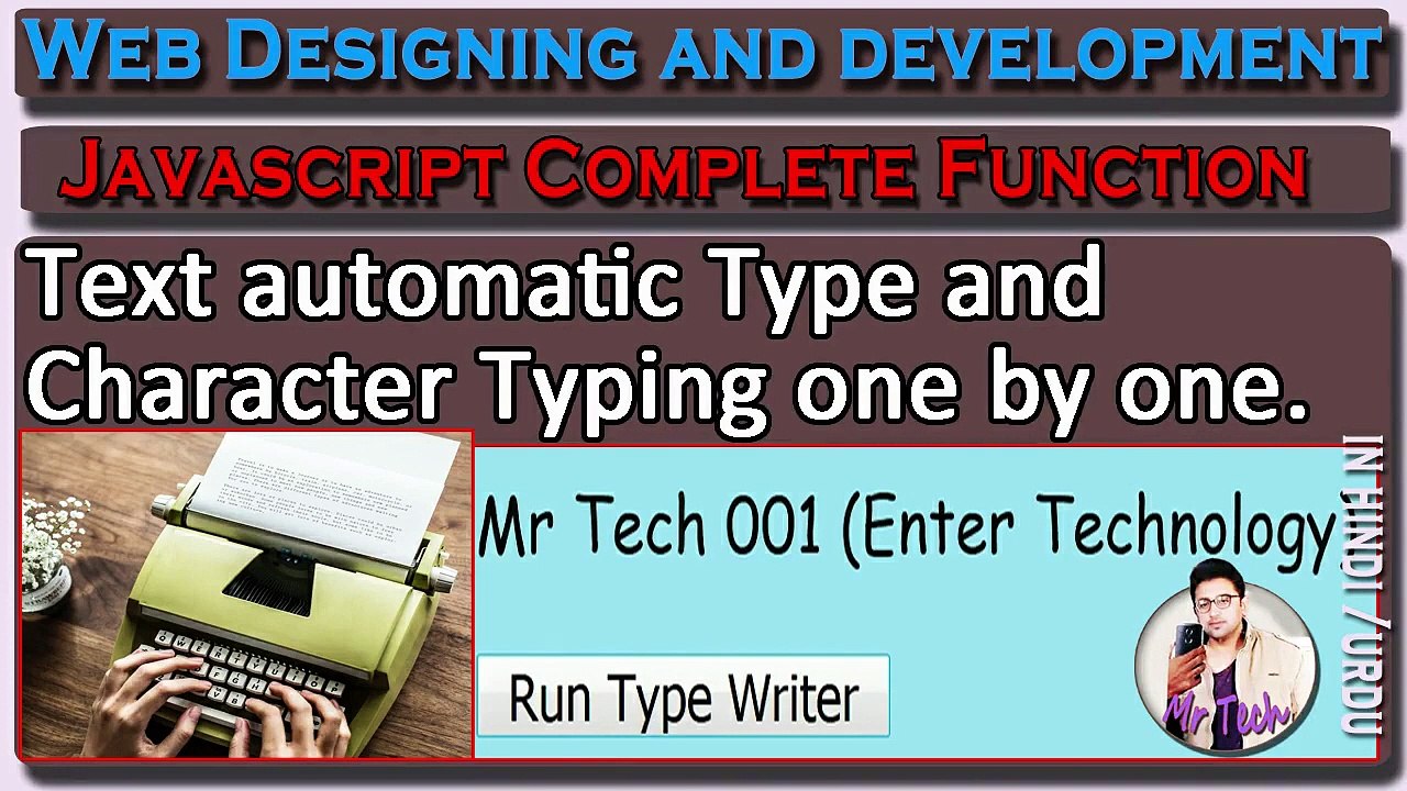 How to Create Typewriter Using HTML JavaScript javascript tutorial