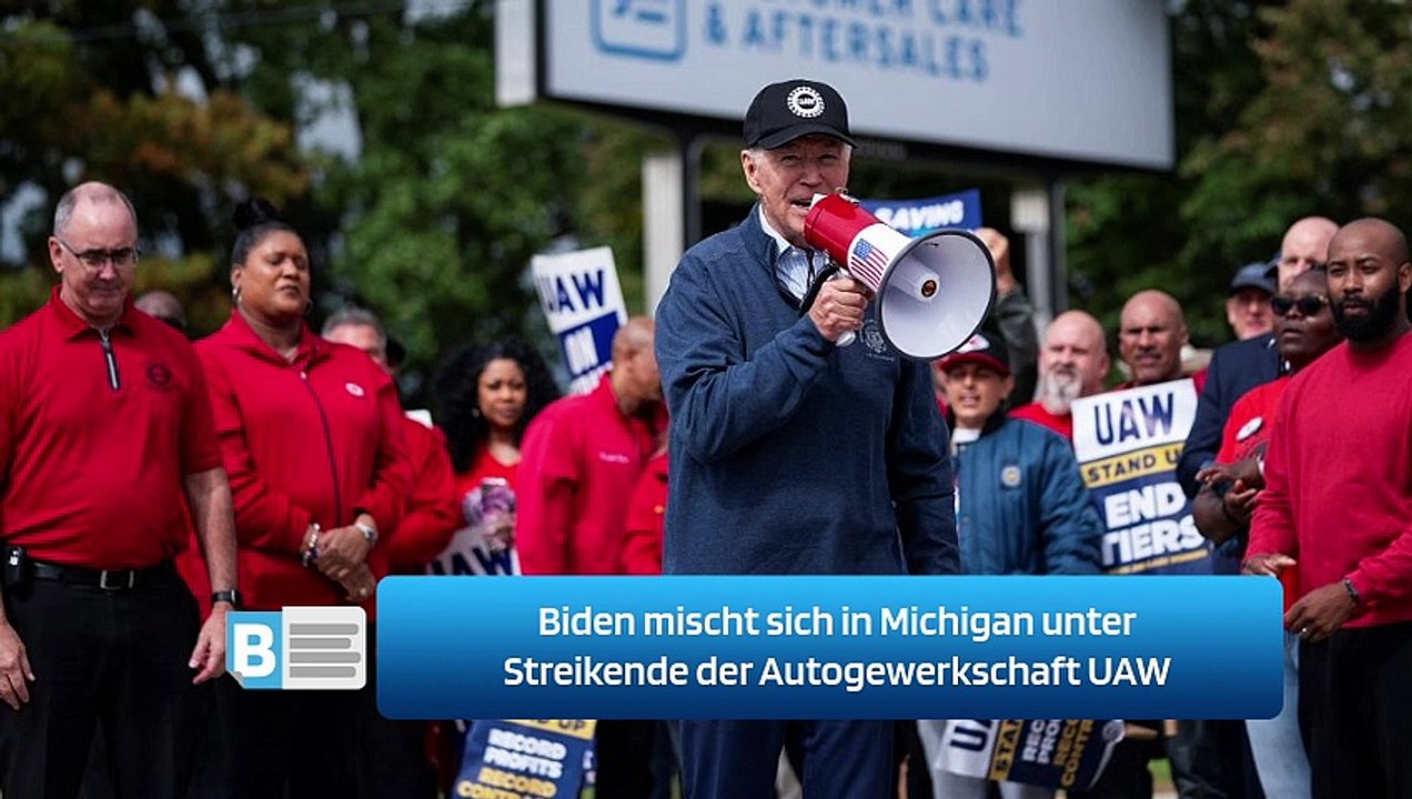 Biden mischt sich in Michigan unter Streikende der Autogewerkschaft UAW