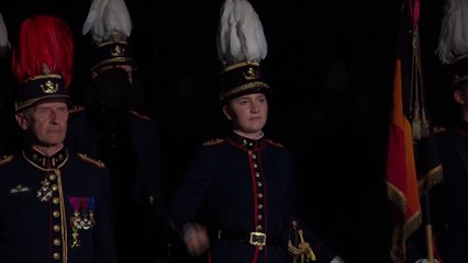 La princesse Elisabeth prête serment en tant qu'officier à l'Ecole royale militaire