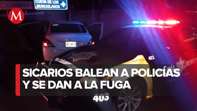 Balacera contra agentes de policía en Santiago, Nuevo León