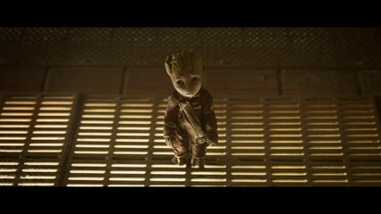 Baby Groot Trying to Steal Yondu's Fin Movie Clip HD