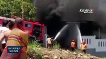 Diduga Korsleting Listrik, Gudang Styrofoam Terbakar