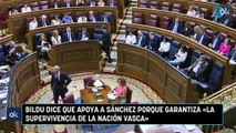 Bildu dice que apoya a Sánchez porque garantiza «la supervivencia de la nación vasca»