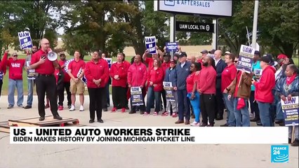 'Totally unprecedented': Biden joins picket line in battle with Trump for Michigan votes