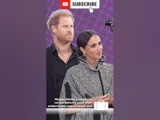 Meghan Markle struggles to correct 'awkward move' after embarrassing error at awards gala