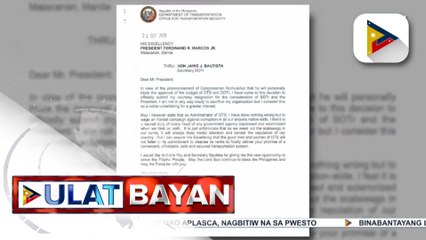 Pagbibitiw sa puwesto ni OTS Administrator Aplasca, kinumpirma ng DOTr